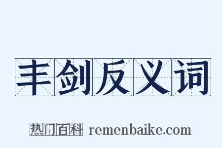 丰剑反义词是什么意思的图片